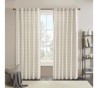 Madison Park Polyester Jacquard Rod Pocket and Back Tabs Plaid Panel MP40-6764