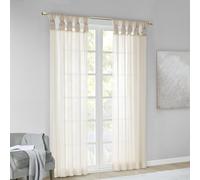 Madison Park Polyester Twisted Tab Poly Voile Window Pair with Ivory MP40-7372