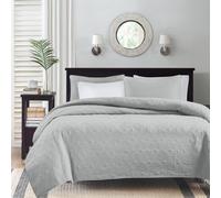 Madison Park Quebec Parure de lit 2 pices avec coutures damas luxueuses et garnis de coton lger Couvre-lit pour lit double/double XL (172,4 x 2