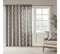 Madison Park Saratoga chantournées Thème Imprimé Patio Rideau de fenêtre 100 x 84, Gris, 100 x 84