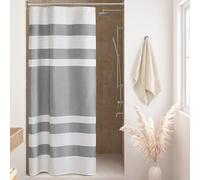 Madison Park Scotchgard Rideau de Douche à Tissage gaufré pour Salle de Bain - Gestion de l'humidité - Rideau de Douche Moderne de qualité Spa pour Salle de Bain, 91,4 x 183 cm, Gris