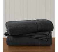 Madison Park Signature Lot de 2 Serviettes de Bain luxueuses, 100% Coton, 800 g/m², très absorbantes, séchage Rapide, qualité hôtelière et Spa, pour Salle de Bain, 86,4 x 172,7 cm, Noir