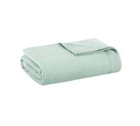 Madison Park Soft Certified 100% Egyptian Cotton Breathable Cozy Blanket, Premium Waffle Knit Classic Design Housse légère Toutes Saisons pour lit, canapé, Vert d'eau, King