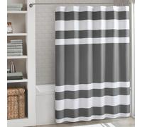 Madison Park Spa Rideau de Douche Extra Long en Tissu gaufré de qualité Spa pour Salle de Bain, Hauteur 182,9 x 213,4 cm, Anthracite