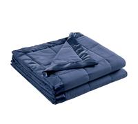 Madison Park Windom Couverture Alternative au Duvet 3M Scotchgard de qualité supérieure, Traitement Anti-humidité, Housse de lit légère et Douce pour l'été, Bordure en Satin, Bleu Marine, lit jumeau