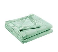 Madison Park Windom - Couverture en Duvet Alternatif 3M Scotchgard de qualité supérieure, Traitement Anti-humidité, légère et Douce pour Toutes Les Saisons, Bordure en Satin, écume de mer pour très