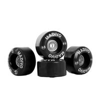 MADIVO Roulettes de rechange + roulements à billes pour patins à roulettes 54 mm x 32 mm | Lot de 4 roues 82A ABEC-7 Roulements Bearings | Roues de patins à roulettes classiques pour Quad Skates pour