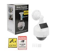 Madlife Garage Caméra extérieure factice factice à énergie solaire factice Caméra de surveillance solaire factice Caméra factice LED clignotante Intérieur et extérieur