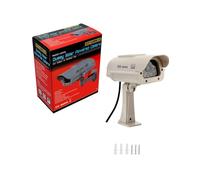 Madlife Garage Caméra factice à énergie solaire, fausse caméra, caméra factice, LED clignotante, étanche, caméra de surveillance solaire, utilisation en intérieur et en extérieur