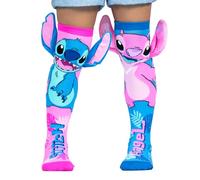 Madmia Chaussettes Stitch Hawaii : chaussettes colorées avec applications 3D, pour enfants et adultes de 6 à 99 ans (29014MM), Bleu/rose, 6-99