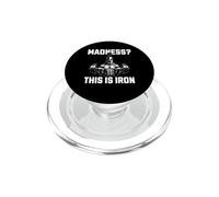 Madness This is Iron Guerrier Musculation Haltères Force PopSockets PopGrip pour MagSafe