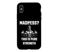 Madness This is Pure Strength Guerrier Spartiate Coque pour iPhone X/XS