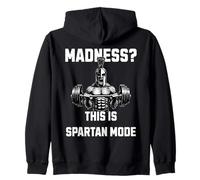 Madness This is Spartan Mode Guerrier Force Haltérophilie Sweat à Capuche