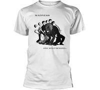 Madness Work T Shirts for Men One Step Beyond Ska Tone Mod Suggs The Specials Band Vinyl Work Manches Courtes(X-Large)