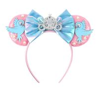 MADO Serre-tête avec oreilles de souris pour femmes, adultes, enfants, femmes, filles, garçons, mini bandeaux avec oreilles de parc pour femmes, enfants et filles (oiseaux roses et bleu)