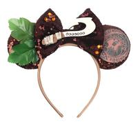 MADO Serre-tête avec oreilles de souris pour femmes, adultes, enfants, femmes, filles, garçons, mini oreilles de parc pour femmes, enfants et filles (forêt marron)