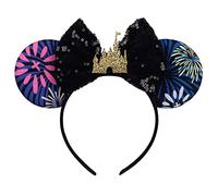 MADO Serre-tête de princesse scintillant avec oreilles de château de souris, accessoire de cheveux sur le thème du parc pour filles et femmes (PALACE), PALACE, 1 Count (Pack of 1)