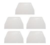 MADOC 5 pièces 19 cm x 12,5 cm Grattoir Spatule de décoration plat en plastique blanc pour gâteau