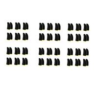MADOC Manches de Doigt En Fibre de à 18 Broches pour Les Jeux Mobiles PUBG Contact Manches de Doigt D'écran Noir et Jaune (72 Pièces Séries)