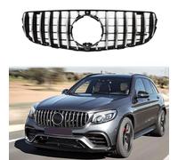 MadongJ Voiture Calandres Avant Radiateur pour Benz GLC W253 X253 C253 2016 2017 2018 2019 GT AMG, Calandre Avant De Voiture Grille De Pare-Chocs Supérieure Calandre,Normal-A-Black