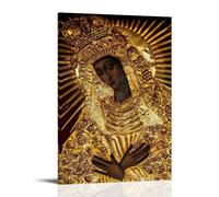 Madonna Noire Poland Our Lady of Grace of The Gate of Dawn Mother of Mercy Poster décoratif sur toile Art mural pour salon, chambre à coucher, art mural, impression d'image moderne, salle de famille