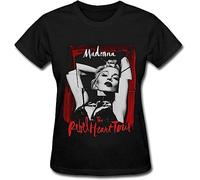 Madonna Rebel Heart Tour Concert Cotton T Shirt for Women Black XXL