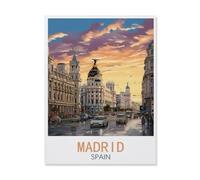 Madrid Espagne，1000 Pièces Puzzle en Bois Intéressant Puzzle défi Cérébral pour Les Femmes Jouets De Décompression（75x50cm）-S97