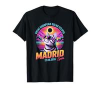 Madrid Espagne 2026 Great European Eclipse Cat Lunettes de Soleil T-Shirt