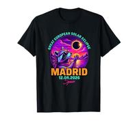 Madrid Espagne Eclipse 2026 Path of Totality T-Shirt