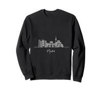 Madrid Espagne Skyline Europe Voyage Souvenirs Blanc Paysage urbain Sweatshirt