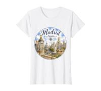 Madrid Espagne Voyage Europe Sites historiques T-Shirt Graphique avec Valeur