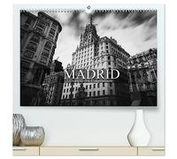 Madrid - Schwarz-Weiß Impressionen (hochwertiger Premium Wandkalender 2026 DIN A2 quer), Kunstdruck in Hochglanz: Kommen Sie mit auf eine Reise in die spanische Metropole Madrid