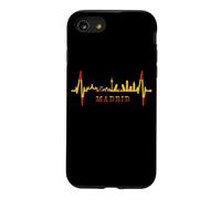 Madrid Skyline Battement de Cœur Espagne Drapeau Silhouette Coque pour iPhone SE (2020) / 7/8