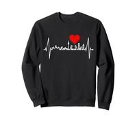 Madrid Skyline Battement de Cœur Espagne Silhouette Love Sweatshirt
