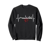 Madrid Skyline Battement de Cœur Espagne Silhouette Love Sweatshirt