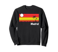 Madrid Vintage Design Vacation Espagne Drapeau Sweatshirt