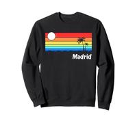 Madrid Vintage Design Vacation Espagne Drapeau Sweatshirt