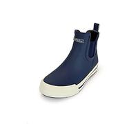 MADSea Bottines en caoutchouc unisexe Short Story | Bottes de pluie en caoutchouc Bottes de jardin imperméables Bottes de voile | Tige courte Hauteur cheville, Bleu foncé et blanc., 42 EU