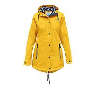 MADSea Manteau de pluie pour femme Friesennerz 620 | Parka de pluie mi-longue imperméable | Coupe-vent avec doublure intérieure maritime blanc/bleu