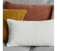 Madura - Housse de Coussin 40x40 cm - Bouclette Laineuse - Aspect Cocooning Moelleux - Beige Doux - Décoration Salon Chambre Canapé - Leonard