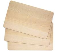 Madyes Lot de 3 planches à découper en bois de hêtre naturel non traité, n’abîme pas les couteaux, utilisable des deux côtés