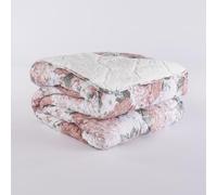 Maè Couverture thermopeluche mesure 250 x 220 cm, fabriquée en microfibre imprimée avec dos en sherpa doux art. Dea (Naturel)