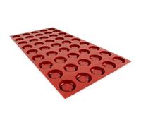 Maé - Moule à Tarte Easy Tarte Mini Rond GN1/1 45 Alvéoles - Silicone Alimentaire Premium Anti-Adhérent - Démoulage Facile et Net - Idéal Professionnels - 14ml