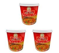 Mae Ploy Pâte de Curry Rouge, Large, Curry thaï authentique - Cuisine thaïlandaise -1000 g (Lot de 3)