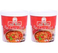 Mae Ploy Thai Red Curry Paste - Curry thaï authentique - Cuisine thaïlandaise - 400 g (Lot de 2)