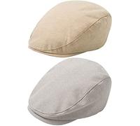 Maeau Casquette Béret Bébé Garçon 0 12 Mois Casquette Plate Coton Chapeau Gavroche Newsboy Bébé Fille Kaki + Gris Cair Casquette Irlandaise Vintage Gatsby Casquettes Souples Flat Cap Basque Printemps