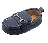 Maeau Chaussures Premiers Pas Bébé Garçon 0 6 Mois Mocassin Bleu Chaussures Semelle Souple Bébé Fille Chaussons en Cuir Bébé Garçon Chaussures Bateau Antidérapantes Doux Pantoufles en Cuir pour Bébé