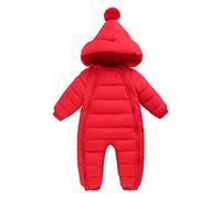Maeau Combi Pilote Bébé 18-24 mois Vêtement Hiver Bébé Enfant Manteau à Capuche Bébé Doudoune Snowsuit Bébé Fille Garçon Rouge