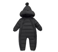 Maeau Combi Pilote Bébé 18-24 Mois Vêtement Hiver Enfant Manteau à Capuche Doudoune Snowsuit Fille Garçon Noir
