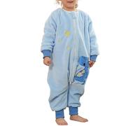 Maeau Combinaison Pyjama Enfant Fille Garçon 4 5 Ans Gigoteuse a Pied Bébé Manche Longue Hiver Barboteuse avec Jambe Grenouillère Flanelle Surpyjama Animaux Ensemble Pyjama Naissance Jumpsuit Bleu 120